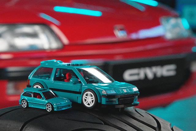 Mattel Brick Shop Hot Wheel Honda Civic